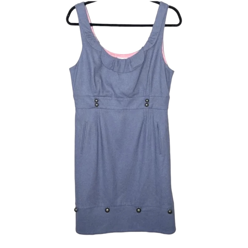 Anthropologie Moulinette Soeurs Familiar Places Wool A Line Shift Dress Size 10P